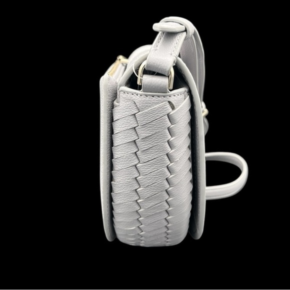 NWT Kate Spade Luna Crescent Gray Crossbody Shoulder Purse Suede & Leather - Picture 4 of 14